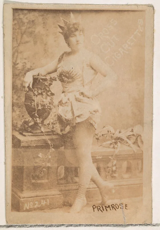 Card Number 241, Primrose, from the Actors and Actresses series (N145-1) issued by Duke Sons & Co. to promote Cross Cut Cigarettes — W. Duke, Sons & Co.