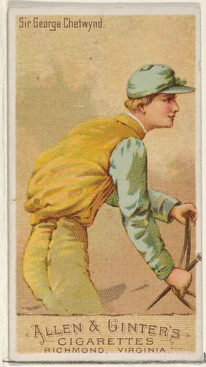 Sir George Chetwynd, from the Racing Colors of the World series (N22a) for Allen & Ginter Cigarettes — Allen & Ginter