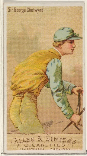 Sir George Chetwynd, from the Racing Colors of the World series (N22a) for Allen & Ginter Cigarettes
