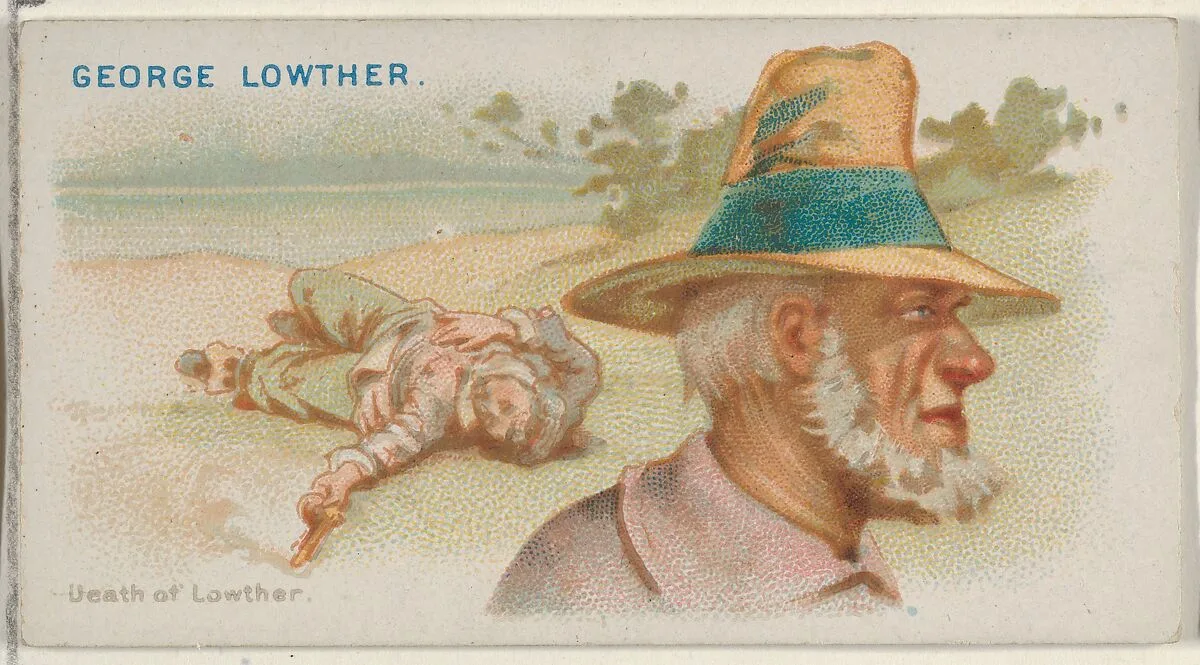 George Lowther, Death of Lowther, from the Pirates of the Spanish Main series (N19) for Allen & Ginter Cigarettes — George S. Harris & Sons|Allen & Ginter