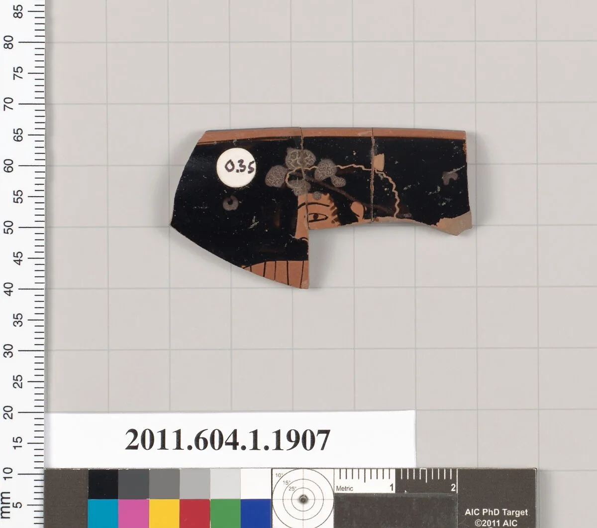 Terracotta rim fragment of a kylix (drinking cup) — Unknown