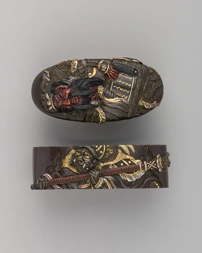Sword-Hilt Collar and Pommel (Fuchigashira)