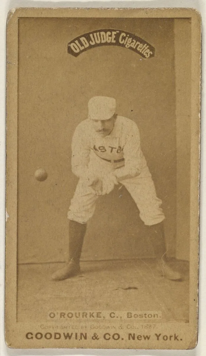 O'Rourke, Catcher, Boston, from the Old Judge series (N172) for Old Judge Cigarettes — Goodwin & Company