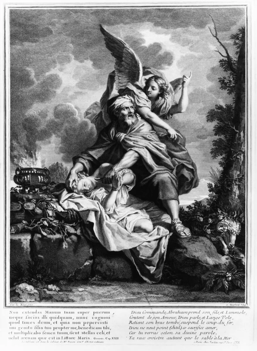 The Sacrifice of Isaac — Louis Desplaces|Charles Le Brun