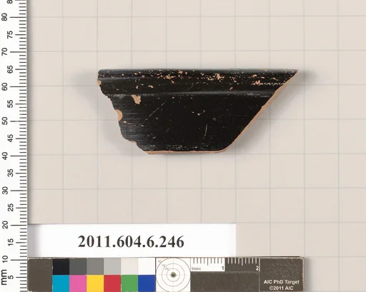 Terracotta rim fragment of an open shape