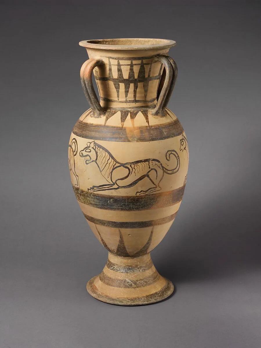 Terracotta four-handled amphora (jar) — Unknown