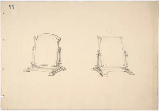 Design for Two Ornamented Tabletop Mirrors