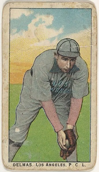 Delmas, Los Angeles, Pacific Coast League, from the "Obak Baseball Players" set (T212), issued by the American Tobacco Company to promote Obak Mouthpiece Cigarettes — American Tobacco Company