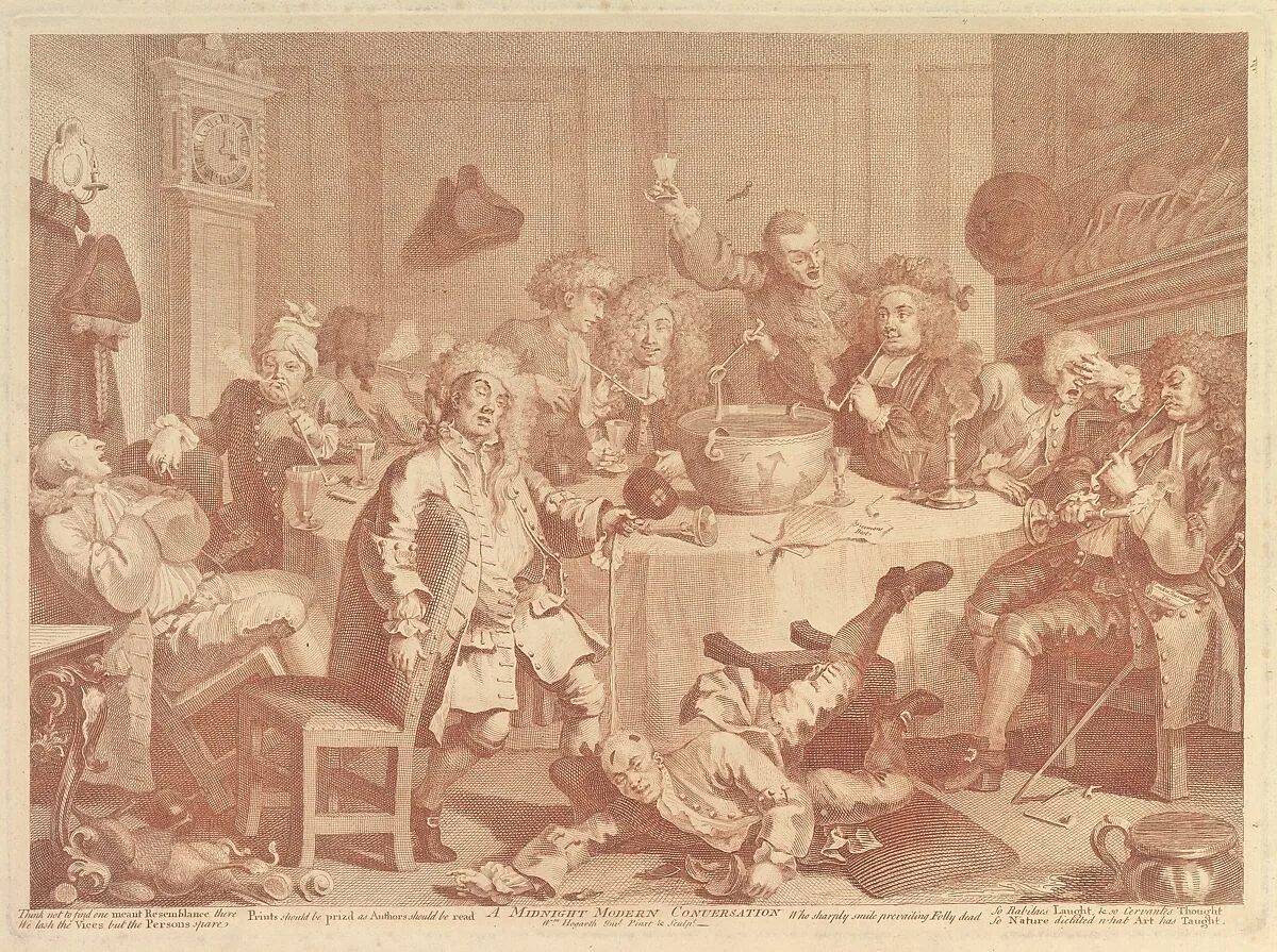 A Midnight Modern Conversation — William Hogarth