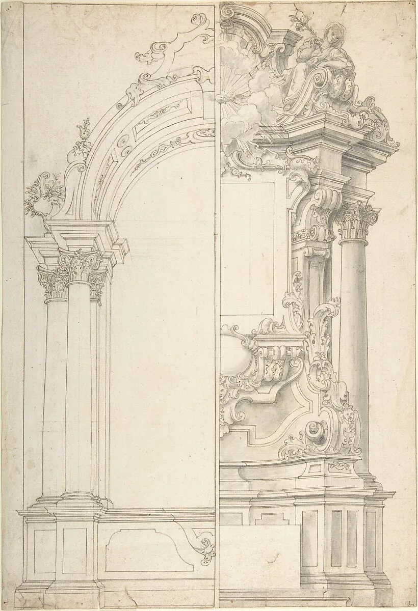 Two Alternate Designs for an Altar — Anonymous, Italian, Piedmontese, 18th century