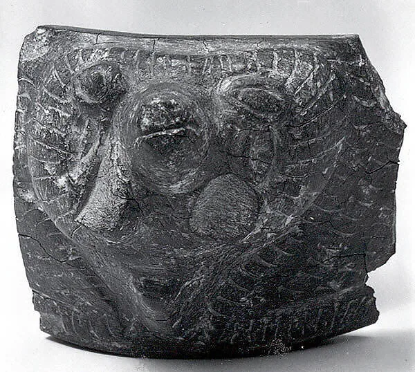Bowl fragment with the head of a ram — Unknown