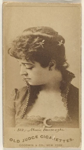 Marie Burroughs, from the Actors and Actresses series (N171) for Old Judge Cigarettes