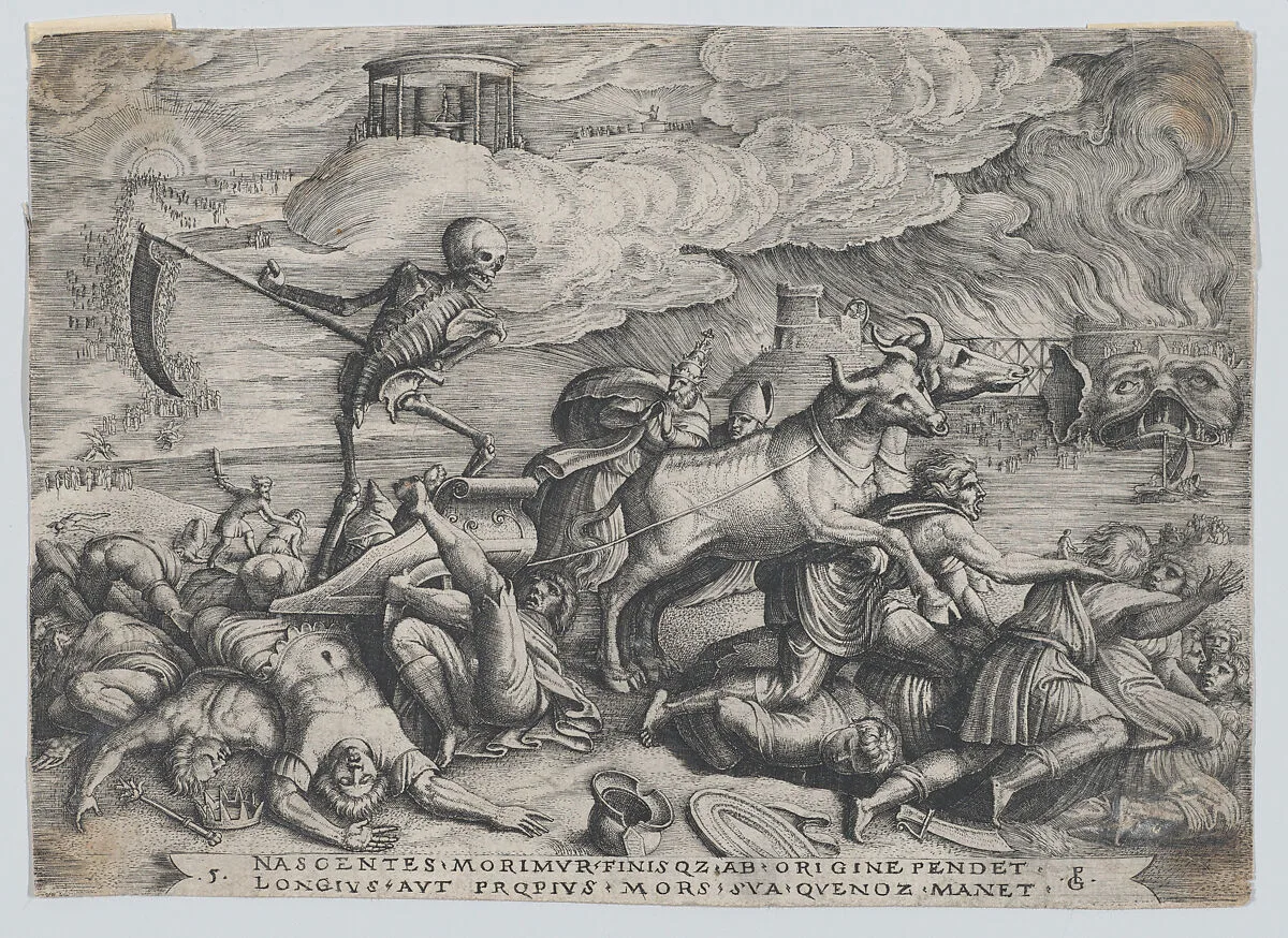 The Triumph of Death on Time, from The Triumph of Petrarch — Georg Pencz