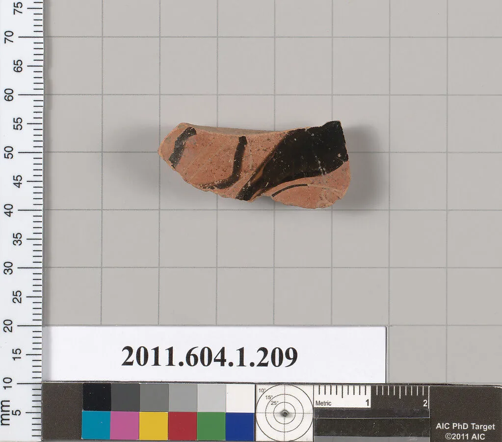 Terracotta fragment of a kylix (drinking cup) — Unknown