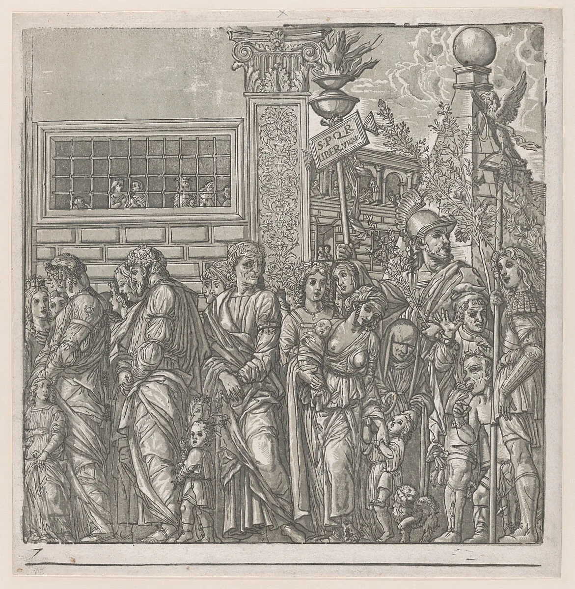 Sheet 7: Procession, from "The Triumph of Julius Caesar" — Andrea Andreani|Andrea Mantegna|Bernardo Malpizzi