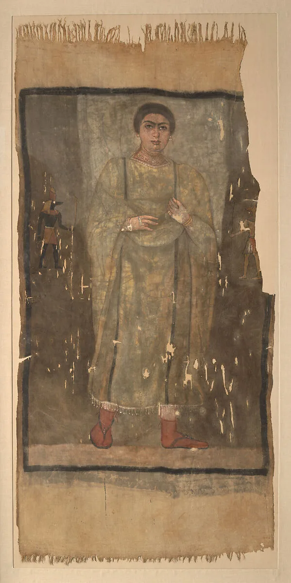 Shroud of a Woman Wearing a Fringed Tunic — Unknown