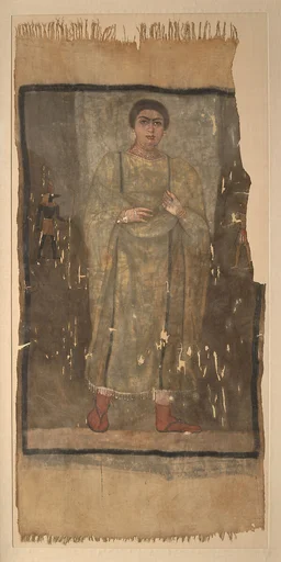 Shroud of a Woman Wearing a Fringed Tunic