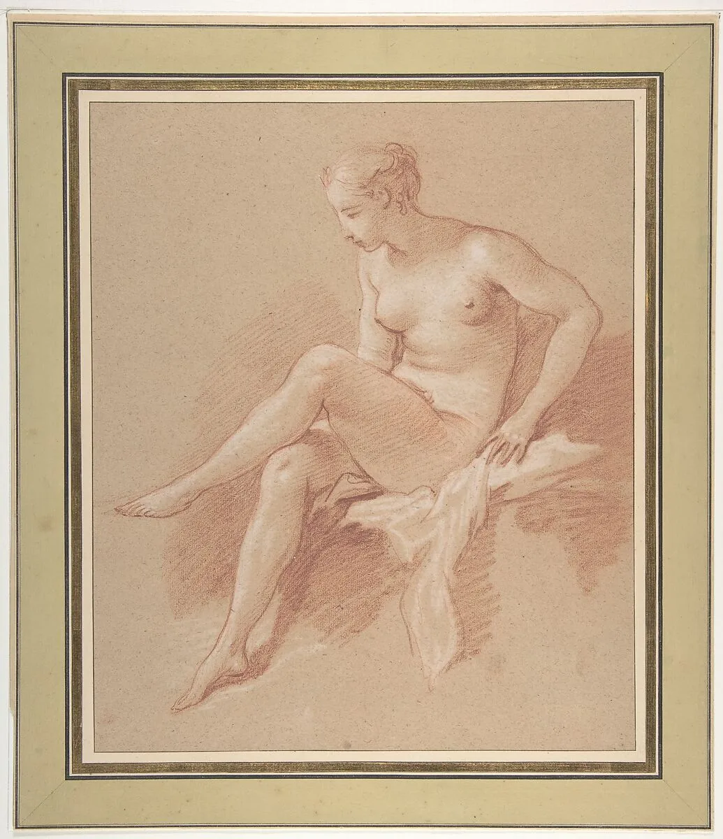 Seated female nude — François Boucher