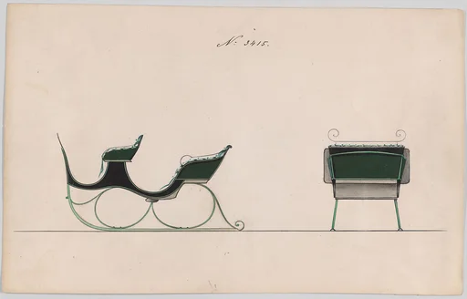 Design for 4 Seat Sleigh, no. 3415
