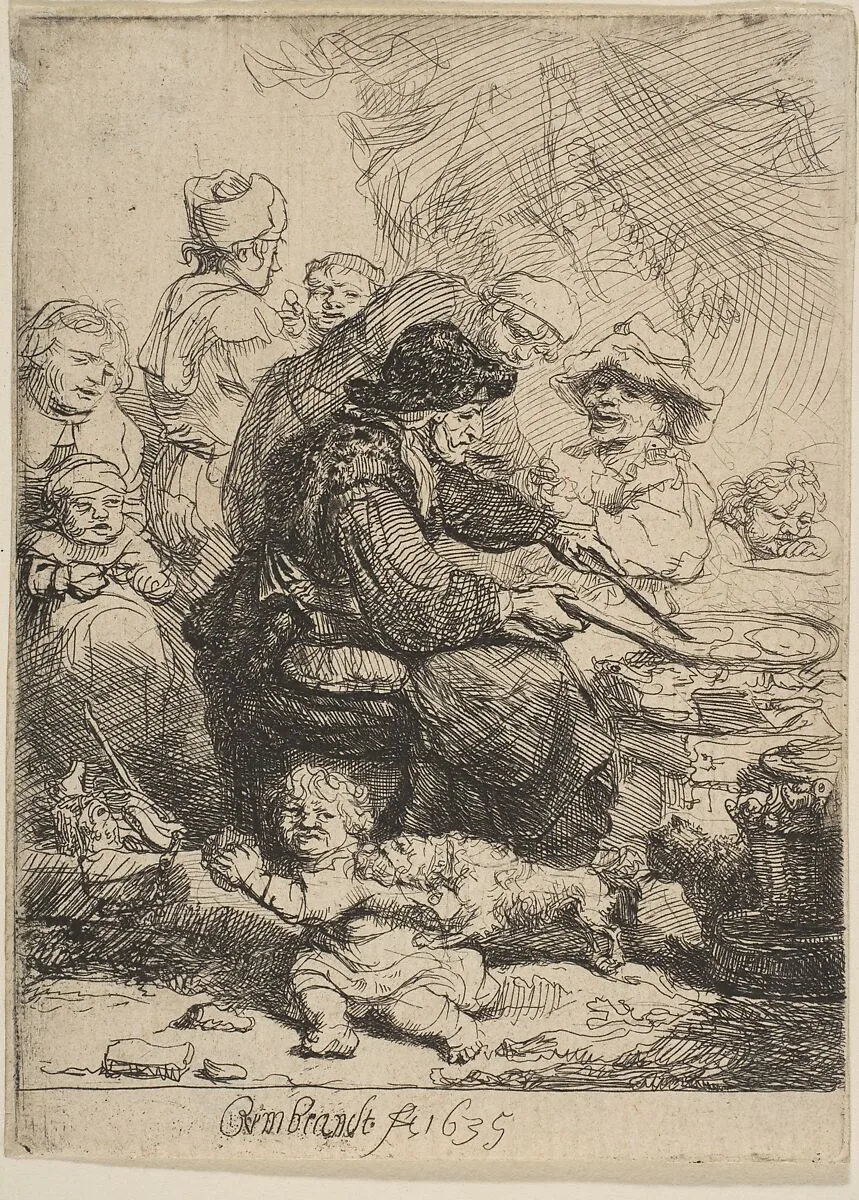 The Pancake Woman — Rembrandt (Rembrandt van Rijn)