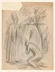 Preparatory sketch for paintings depicting the history of the Crown of the Andes — Gordon E. Paxson