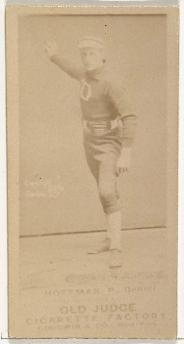Frank J. "The Texas Wonder" Hoffman, Pitcher, Denver, from the Old Judge series (N172) for Old Judge Cigarettes — Goodwin & Company