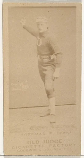 Frank J. "The Texas Wonder" Hoffman, Pitcher, Denver, from the Old Judge series (N172) for Old Judge Cigarettes