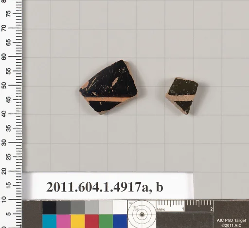 Terracotta fragments of kylikes (drinking cups)