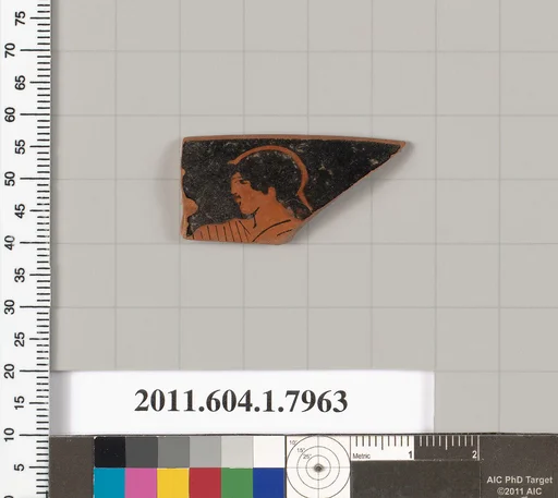 Terracotta rim fragment of a kylix (drinking cup)