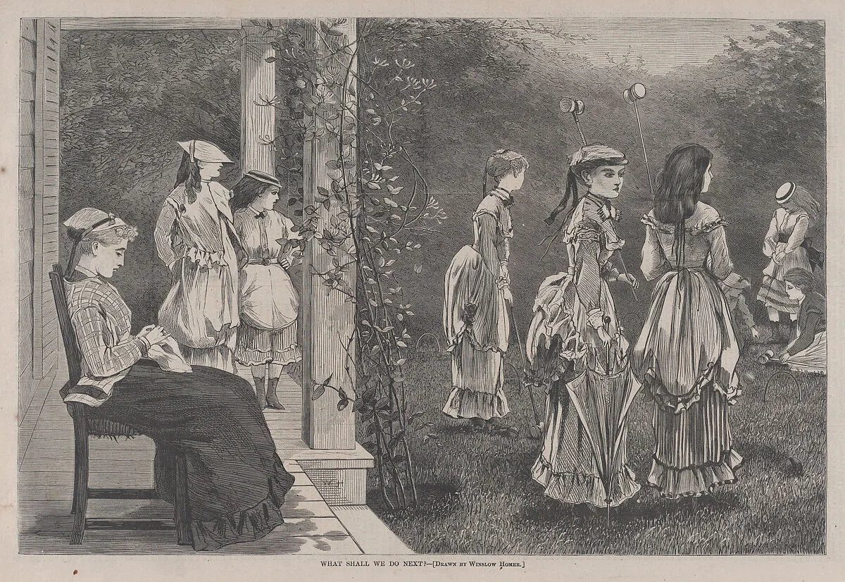 What Shall We Do Next? (from "Harper's Bazar," Vol. II) — Winslow Homer|Harper & Brothers