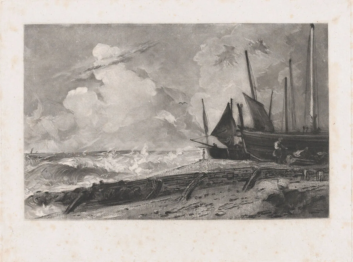 A Sea Beach — David Lucas|John Constable