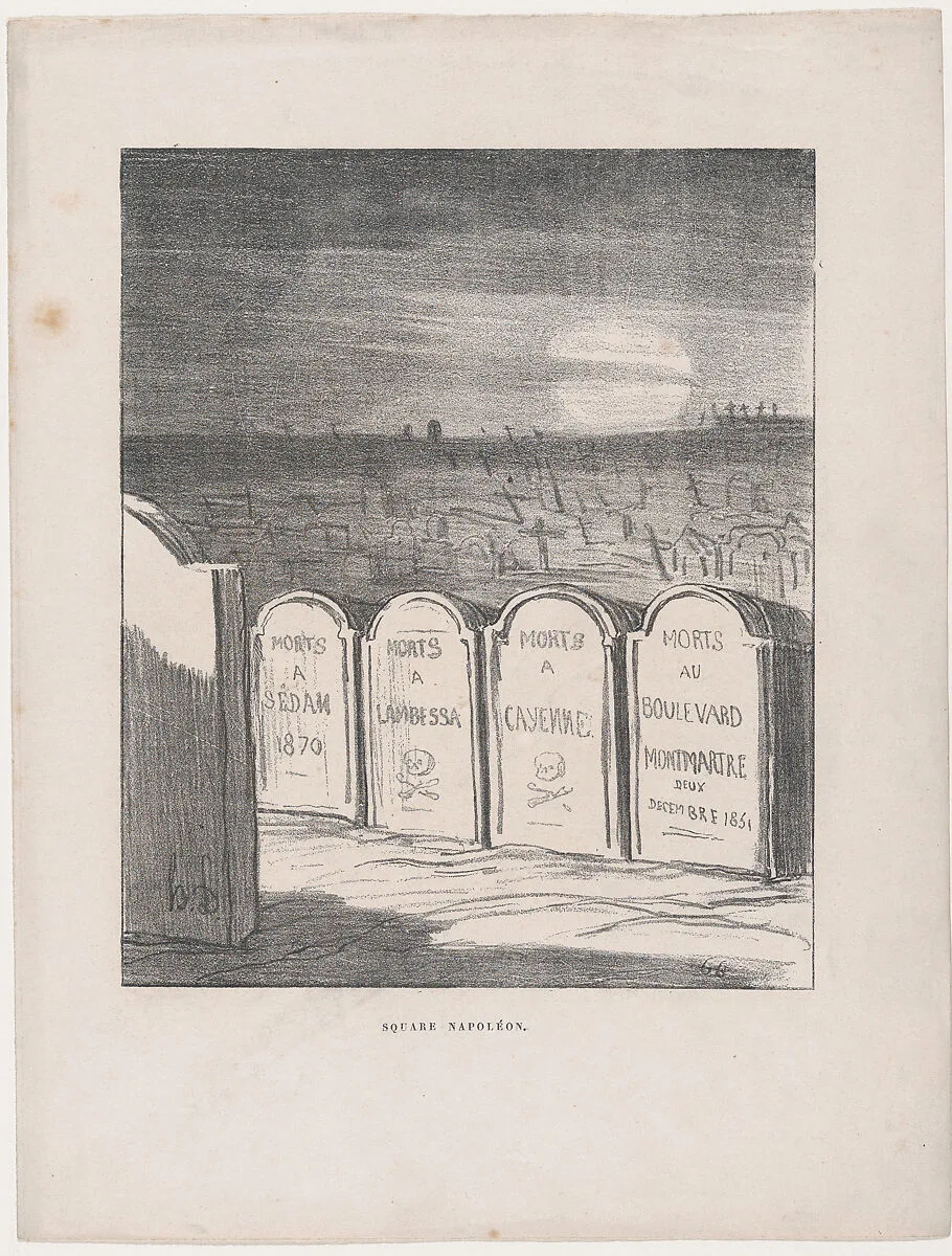 Square Napoleon, from 'News of the day,' published in L'Album du Siège, 1870 — Honoré Daumier|Charles-Louis-Napoleon Bonaparte