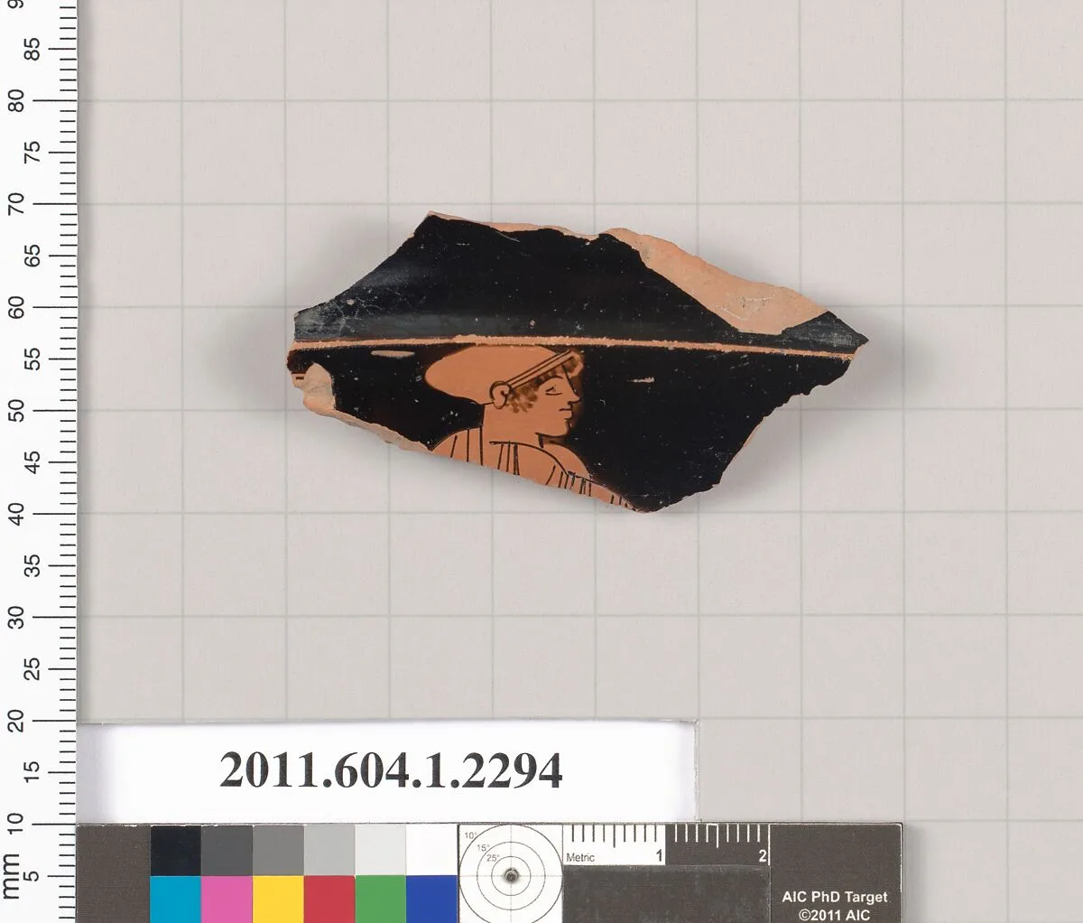 Terracotta fragment of a kylix (drinking cup) — Unknown
