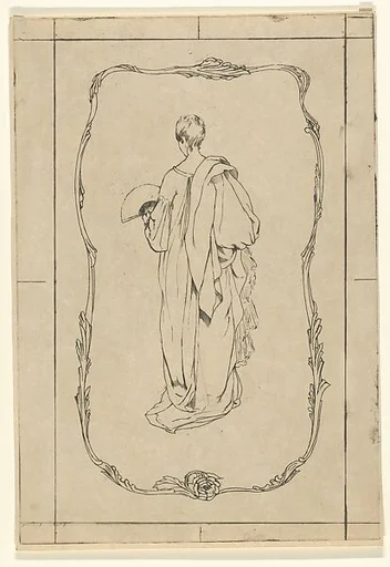 Woman with a Fan Viewed from the Rear