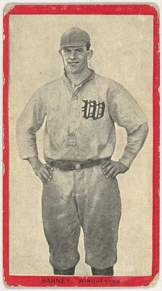 Barney, Winchester, Blue Grass League, from the Baseball Players (Red Borders) series (T210) issued by Old Mill Cigarettes — Old Mill Cigarettes, Virginia
