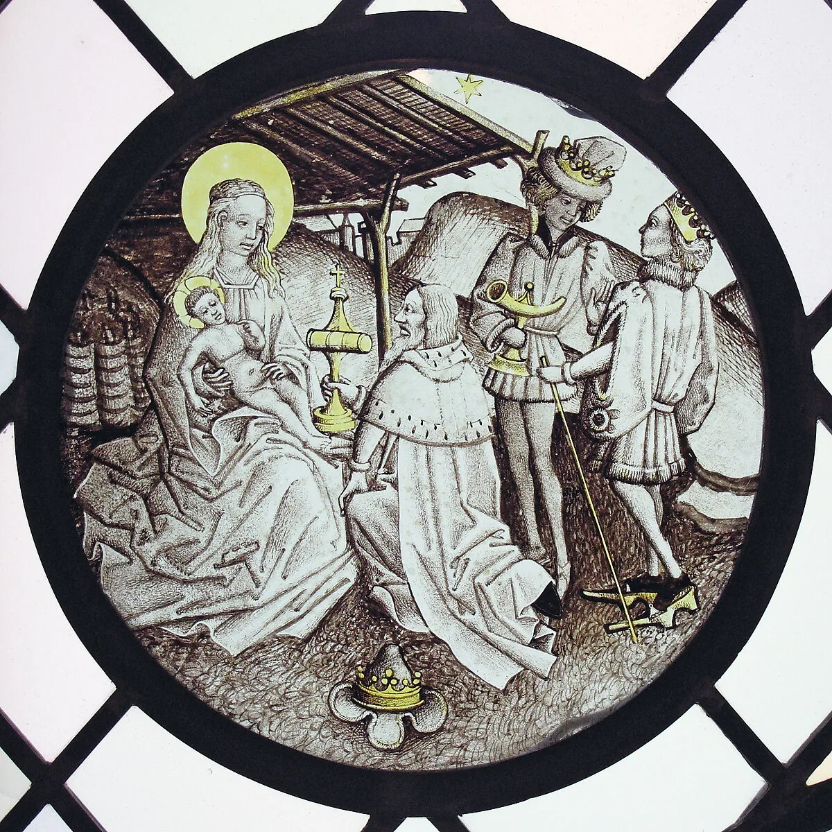 Roundel with Adoration of the Magi — Unknown