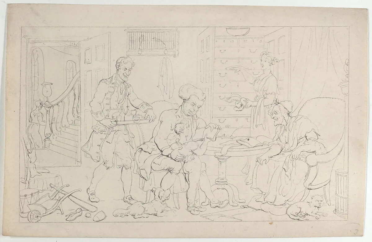 Childhood: The First Tutor, from "The Dance of Life" — William Combe|Thomas Rowlandson