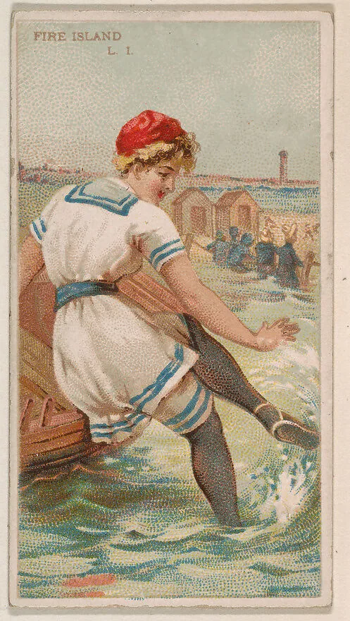 Fire Island, Long Island, from the Surf Beauties series (N232), issued by Kinney Bros. — Kinney Brothers Tobacco Company