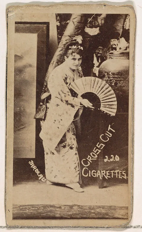 Card Number 220, Jarbeau, from the Actors and Actresses series (N145-1) issued by Duke Sons & Co. to promote Cross Cut Cigarettes — W. Duke, Sons & Co.