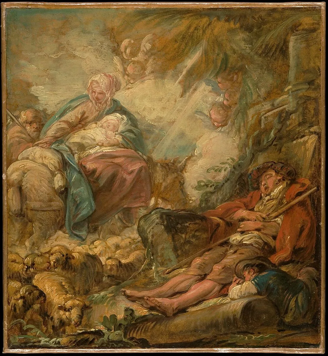 Shepherds Dreaming of the Flight into Egypt — Jean-Baptiste Deshays