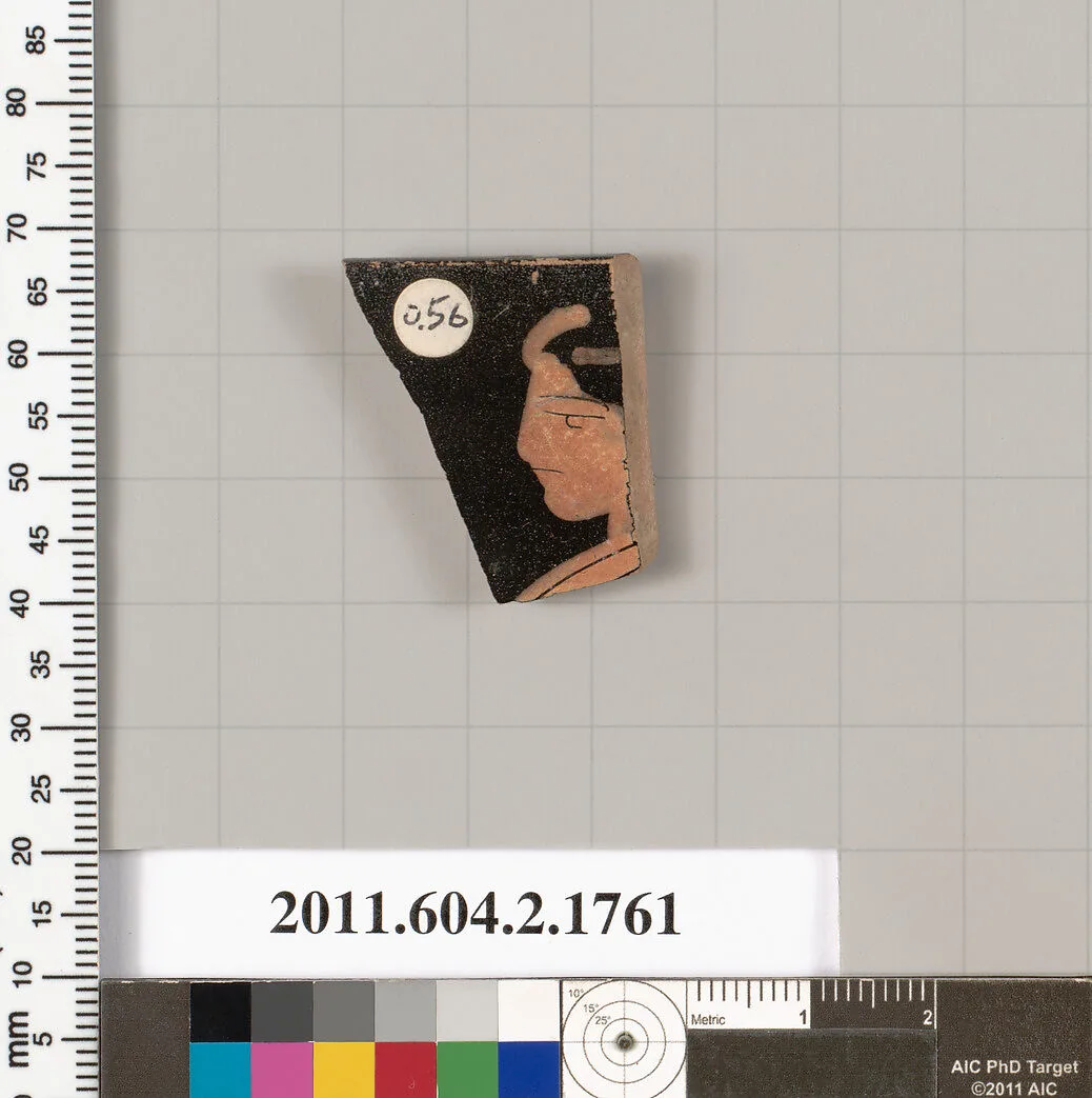 Terracotta rim fragment of a skyphos (deep drinking cup) — Unknown