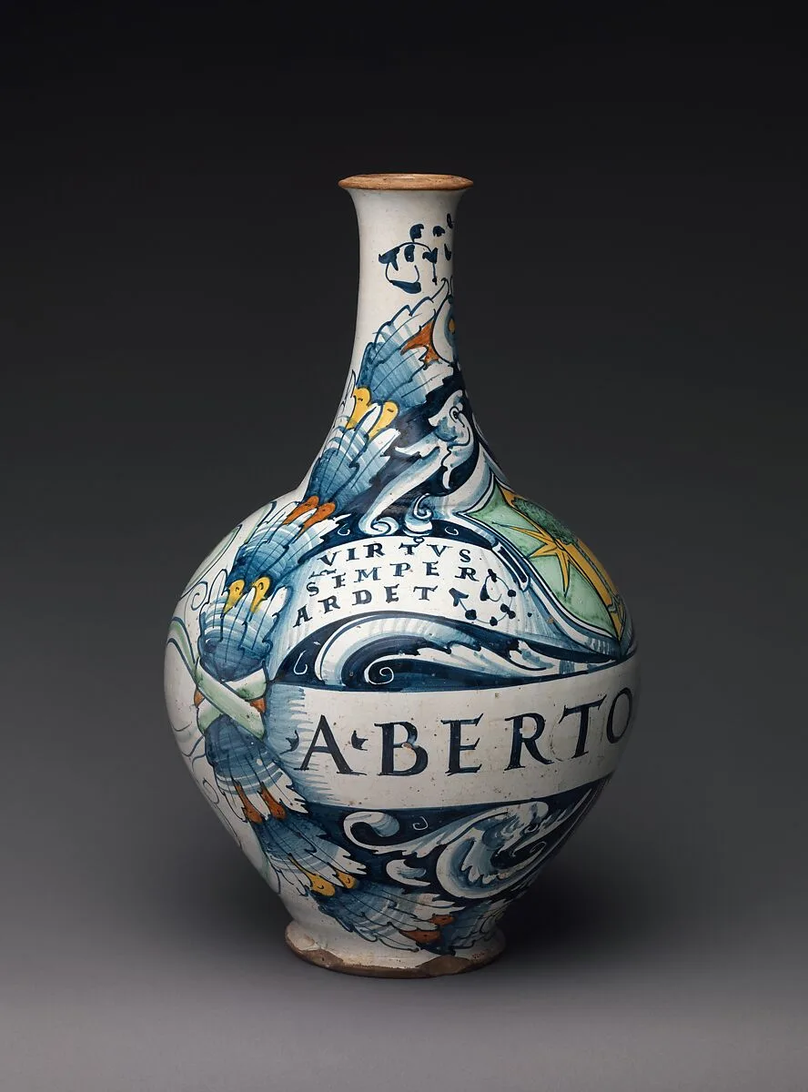 Pharmacy bottle (one of a pair) — Unknown