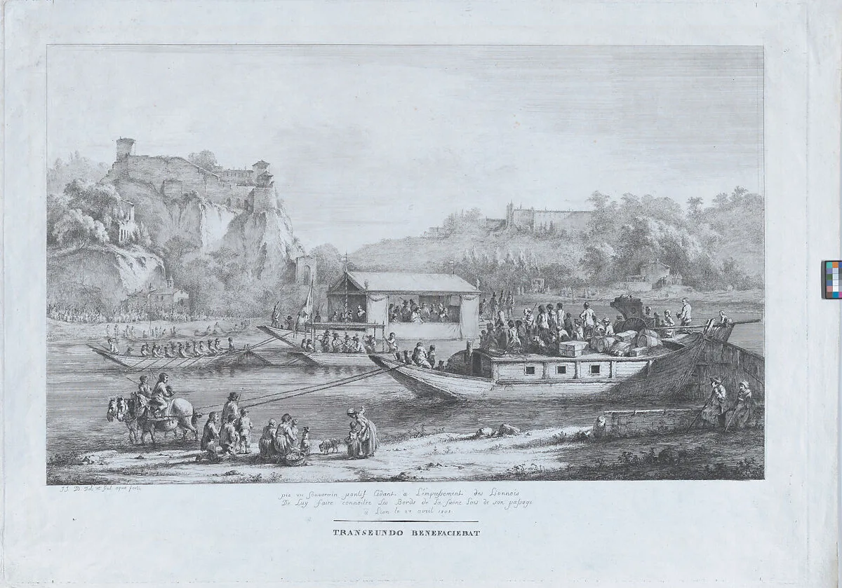 Papal Promenade Along The Saône — Jean Jacques de Boissieu