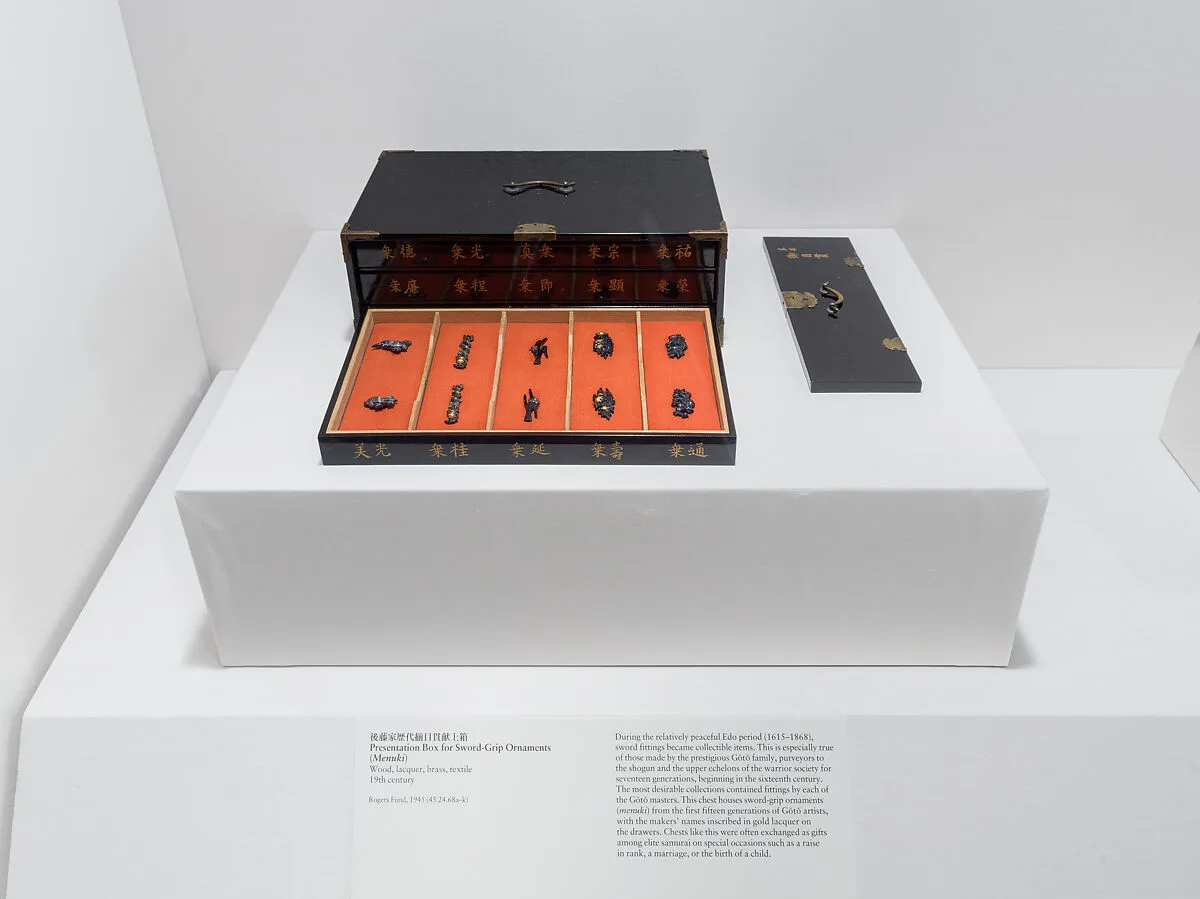 後藤家歴代揃目貫献上箱 Presentation Box for Sword-Grip Ornaments (<i>Menuki</i>) — Unknown
