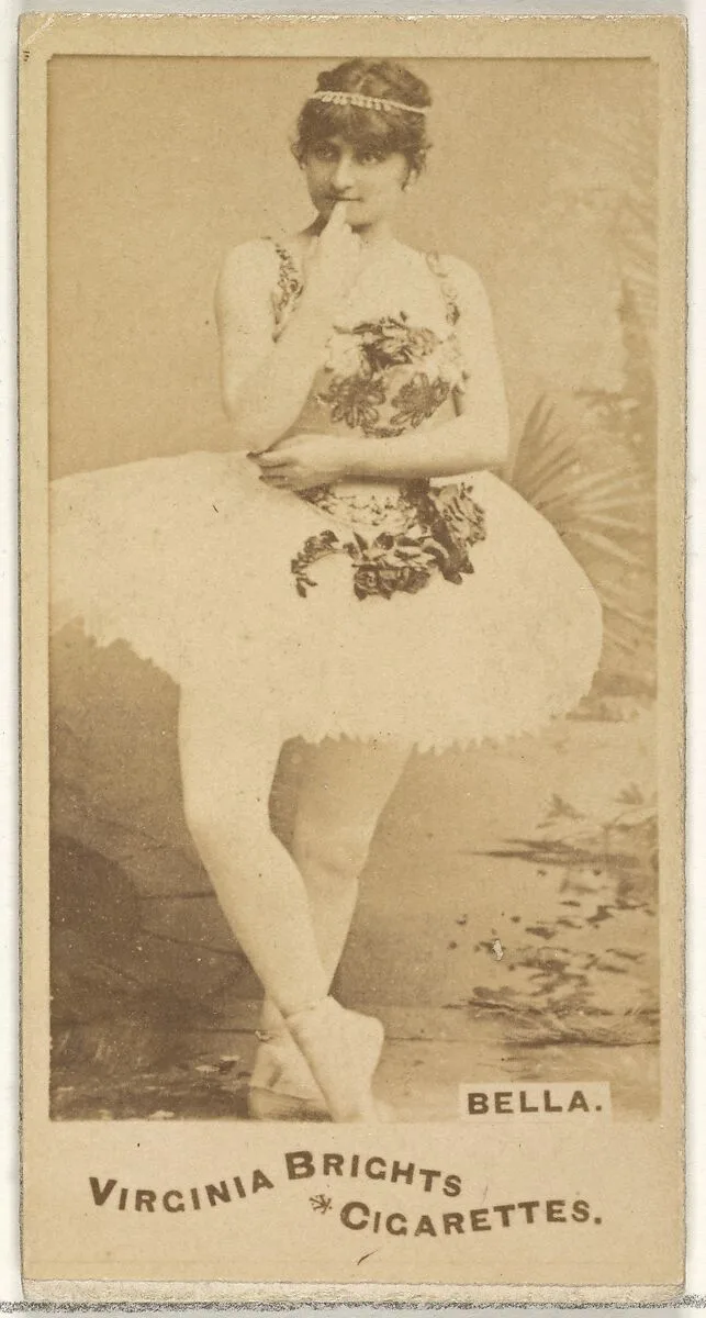 Bella, from the Actors and Actresses series (N45, Type 1) for Virginia Brights Cigarettes — Allen & Ginter