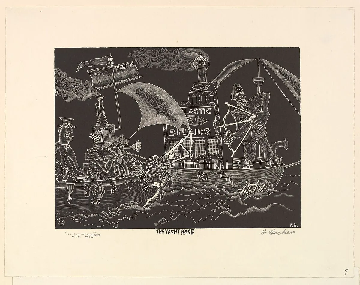 The Yacht Race — Fred Becker|WPA
