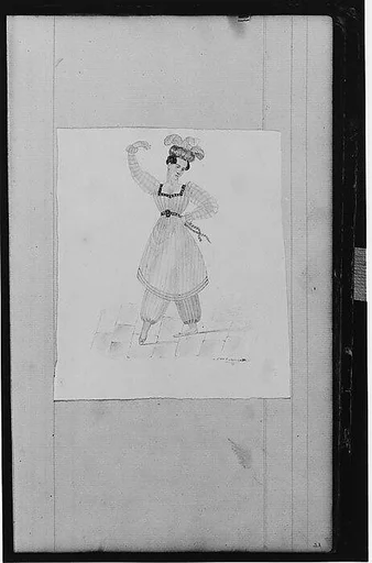 Theatrical Drawing of an Actress (from Sketchbook)