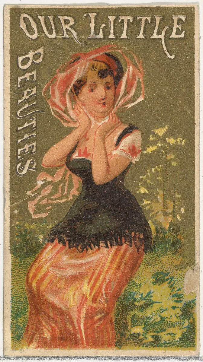 From the Girls and Children series (N58) promoting Our Little Beauties Cigarettes for Allen & Ginter brand tobacco products — Allen & Ginter