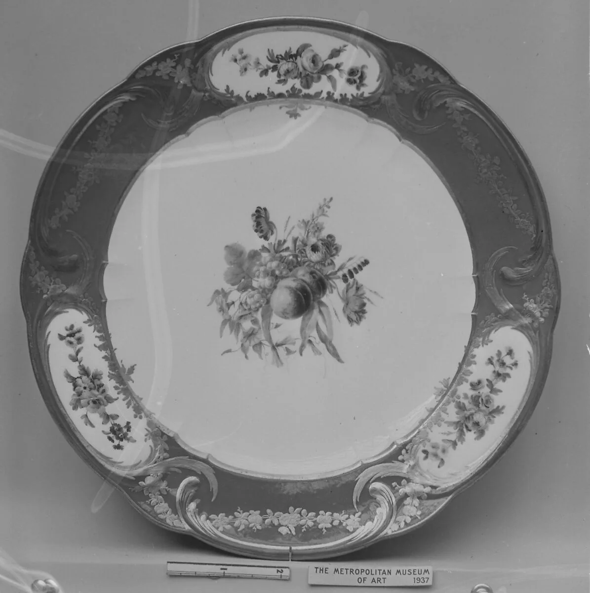 Plate (Assiette à palmes) (1 of 102) (part of a service) — Sèvres Manufactory|Jean-Jacques Pierre the Younger