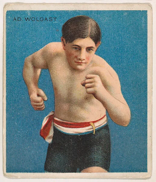 Ad. Wolgast, Boxing, from Mecca & Hassan Champion Athlete and Prize Fighter collection, 1910 — Mecca Cigarettes